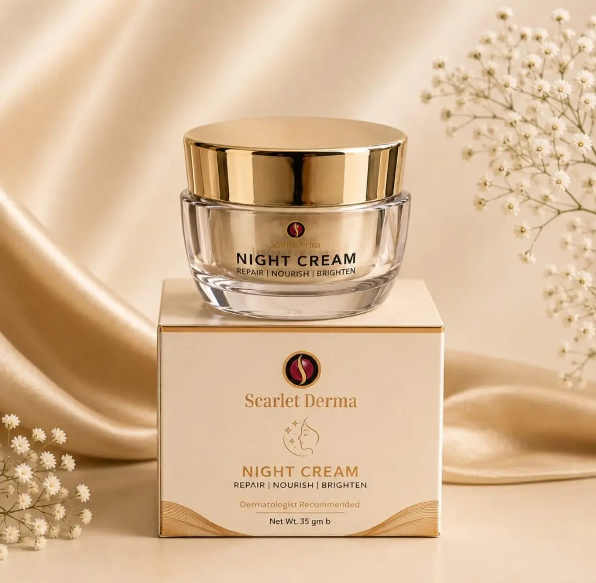 Scarlet Derma Skin Bright Night Cream