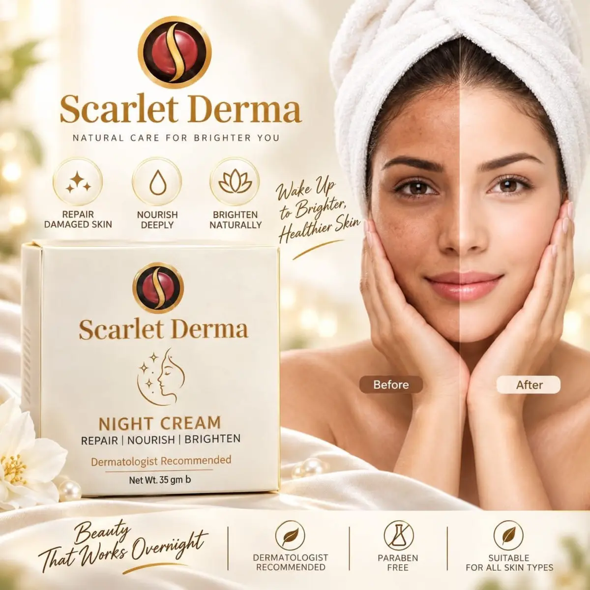Night Cream brightening benefits